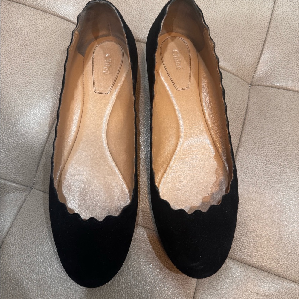 Chloe Black Flats Elegant Loafers